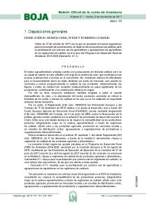 1. Disposiciones generales - Junta de Andalucía
