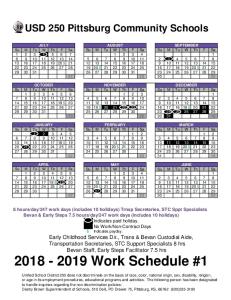 2018 - 2019 Work Schedule #1