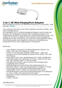 3-in-1 4K Mini-DisplayPort-Adapter