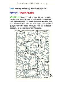Activity 1: Word Puzzle