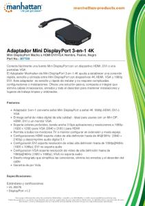 Adaptador Mini DisplayPort 3-en-1 4K