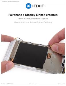 Fairphone 1 Display Einheit ersetzen