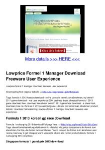 Lowprice Formel 1 Manager Download Freeware User