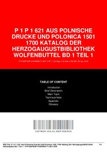 p 1 p 1 621 aus polnische drucke und polonica 1501 ...  AWS