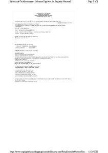 Page 1 of 1 Sistema de Certificaciones e Informes